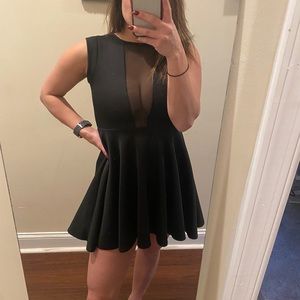 TheVintageShop Deep V Little Black Dress Size S